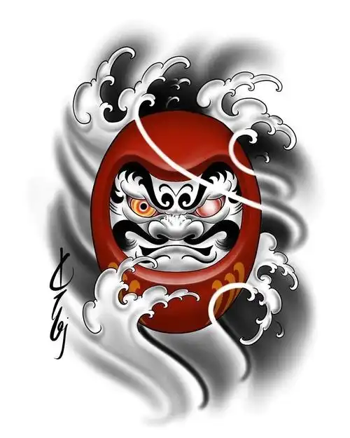 达摩蛋纹身手稿