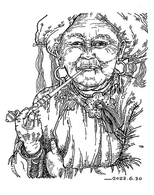 翁丁佤族的女人