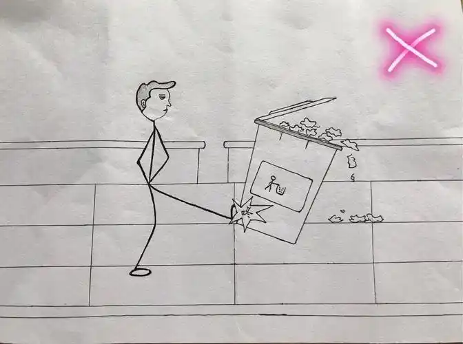 幼儿园幼儿爱护公物简笔画人物