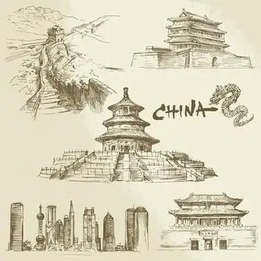 简笔画亲子简笔画大全北京的地标性建筑简笔画国庆节北京天安门主题