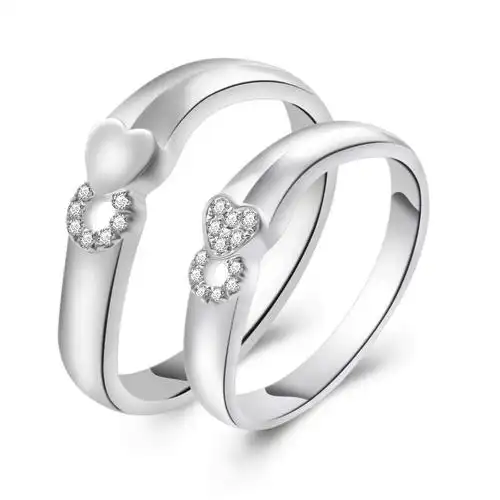 jb3546—白18k金钻石情侣对戒