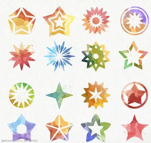 关键词:彩绘星星图标 水彩 星星 图标 矢量图 ai格式 矢量广告设计