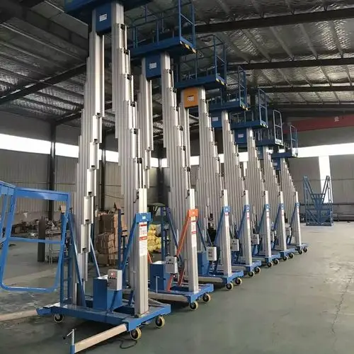 10米移动升降机升降台小型单柱铝合金升降机酒店物业桅杆poo
