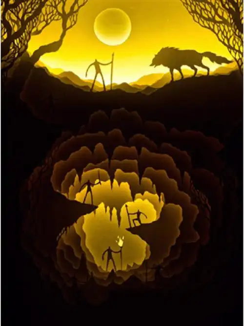 纸雕灯图纸  #立体纸雕