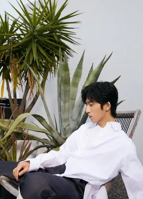 井柏然白色衬衣清爽帅气写真图片39