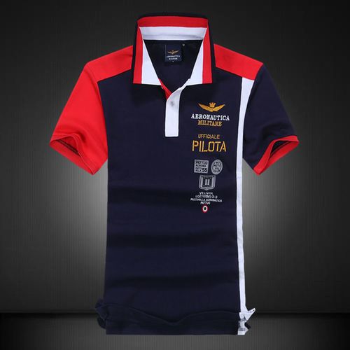 空军一号翻领短袖纯棉polo衫男夏季港风t恤休闲潮保罗衫帅气上衣