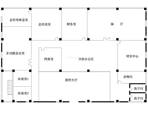 高档写字楼办公室设计平面图片大全