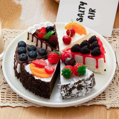 仿真三角形慕斯蛋糕假面包模型水果甜点点心模型奶油套装新款