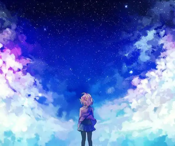 星空下孤独女孩背影动漫图片暂时只能找到这些了希望对你