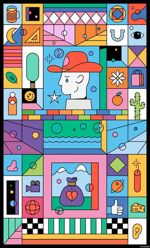 【大师作品】创意几何设计图形插画作品[10p]