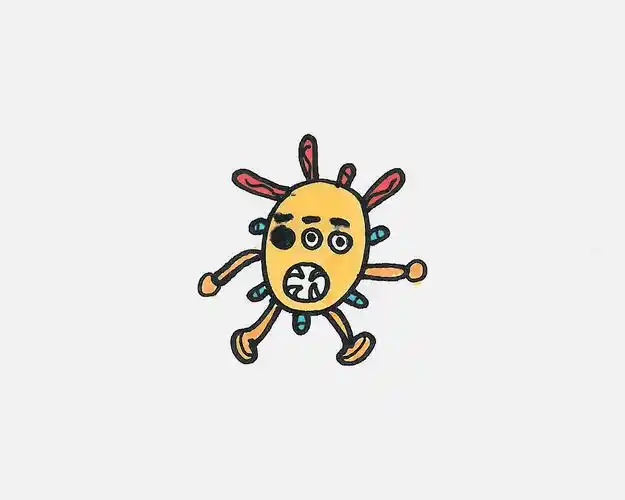 幼儿简单漂亮美术大全 实用简笔画新冠病毒怎么画步骤图99巧艺网