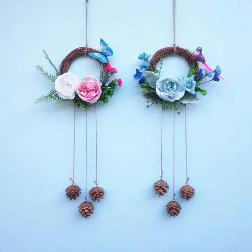 创意五角星花环装饰壁饰墙上壁挂墙壁挂件客厅挂墙房间墙饰室内饰品