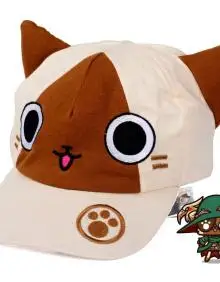 怪物猎人艾露猫随从猫耳遮阳帽动漫卡通帽子周边棉平顶春季 怪物猎人