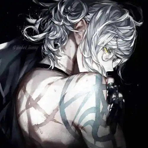 银发男生 , 超级好看的男头_动漫