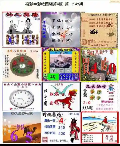 第24年149期福彩3d彩吧图库五版图迷