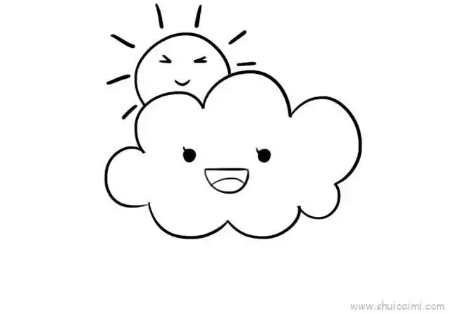 云彩简笔画画法图解