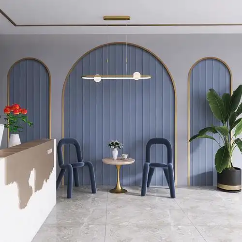 ins网红主播直播间背景墙纸抖音服装店装饰壁纸墙布3d石膏线轻奢六一