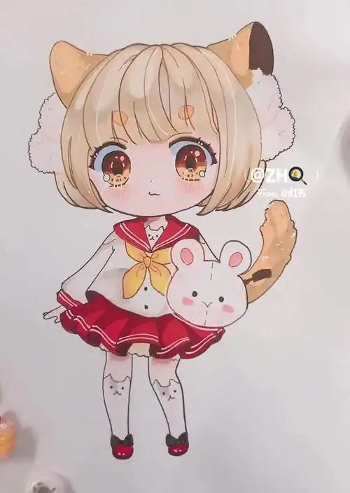 《动漫人物q版女生站姿》