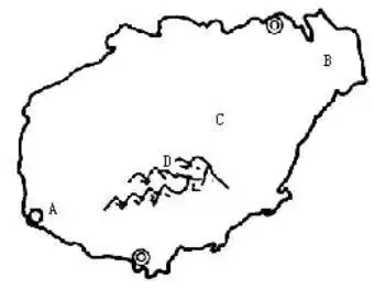 海南岛轮廓简笔画