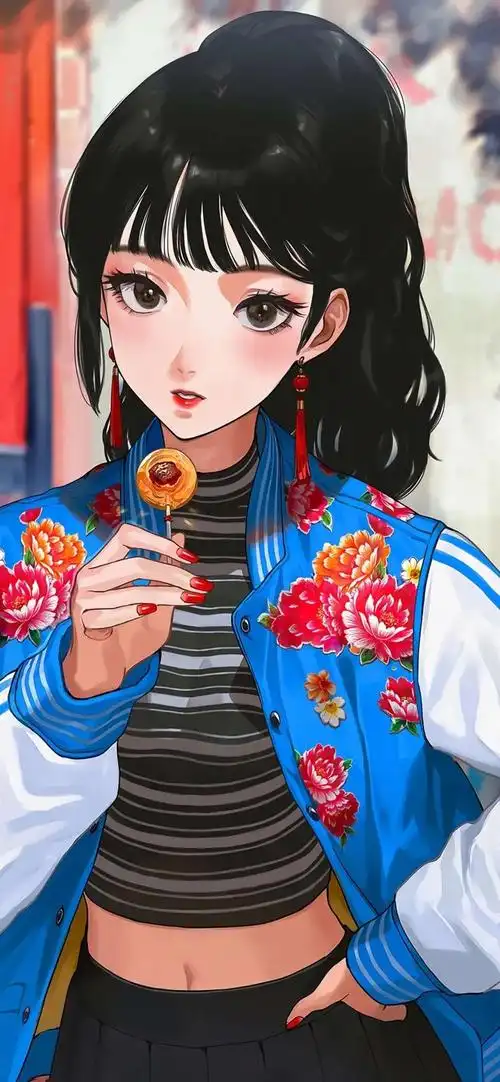 手机壁纸动漫女生冷酷帅气