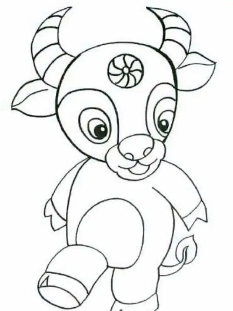 2021新年即将到来 一组牛年的儿童简笔画～～ 牛卡通画/简笔画/少儿