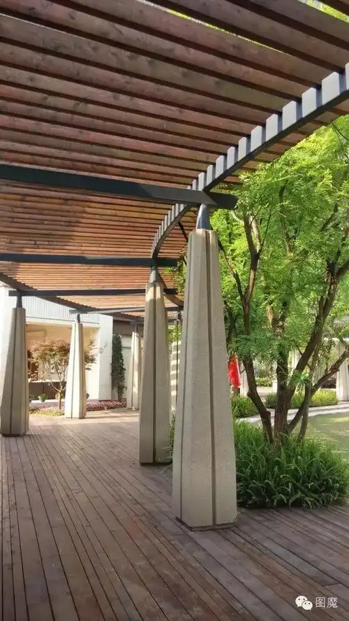 建筑设计 弧形廊架