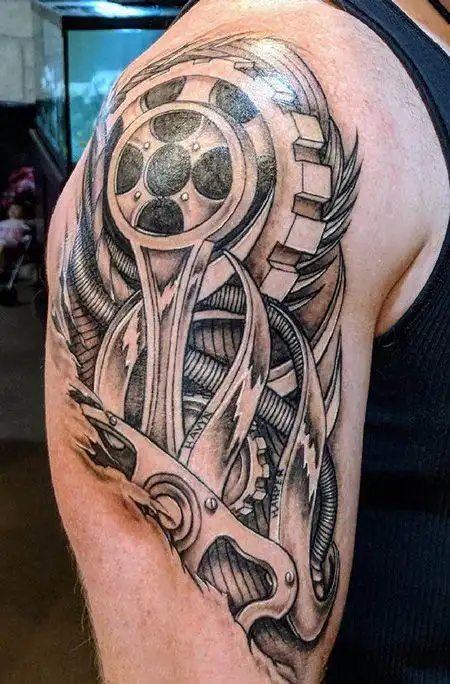 大臂齿轮大臂机械齿轮纹身图案tag标签:小臂帅气齿轮小臂帅气的齿轮