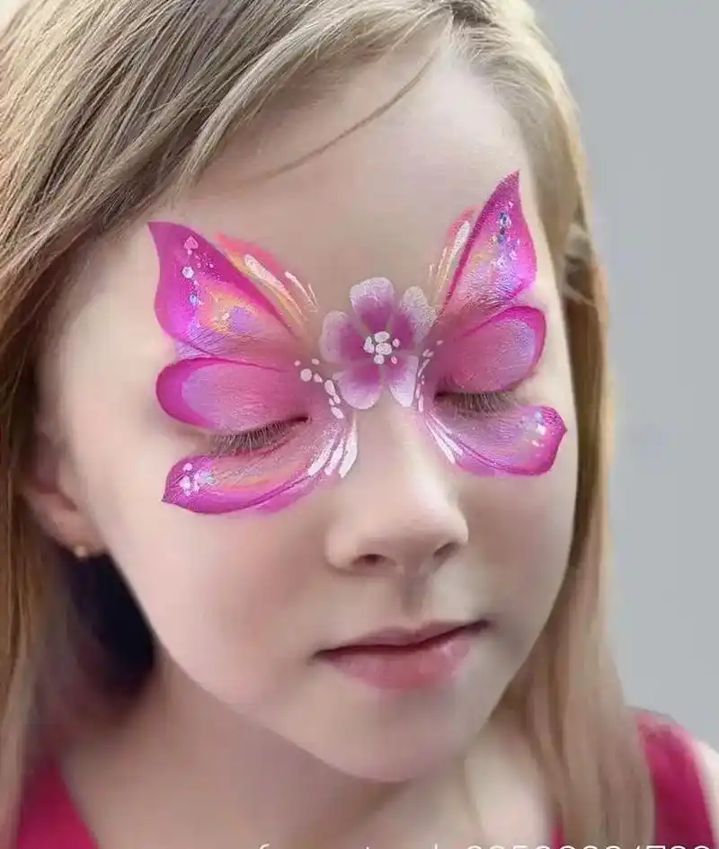 中宁首家面部彩绘   芳郑手绘 .芳郑手绘   蝴蝶图    - 抖音