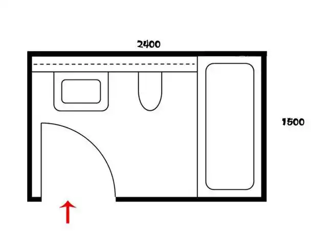 1.2*1.5米卫生间设计,1.2*1.5米卫生间设计(1.5×2.