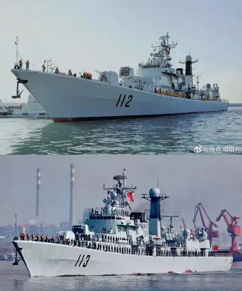 回忆杀:海军现役驱逐舰的"黑色舷号"时期:112哈尔滨舰,113青岛舰,115