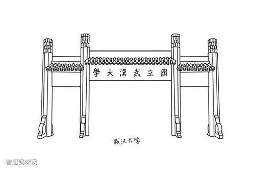 湖南大门简笔画
