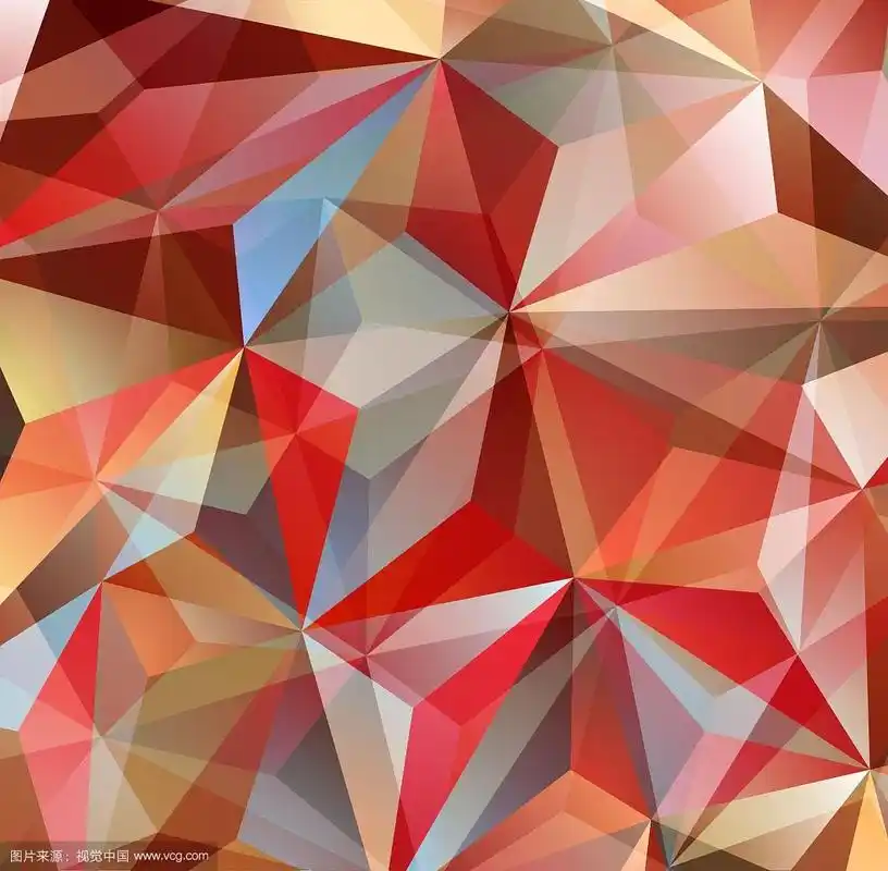 红色三角形抽象背景