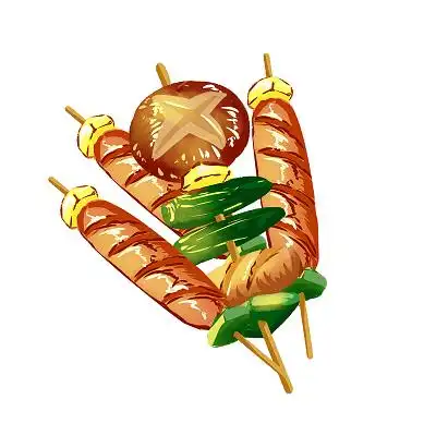 烤串卡通图片