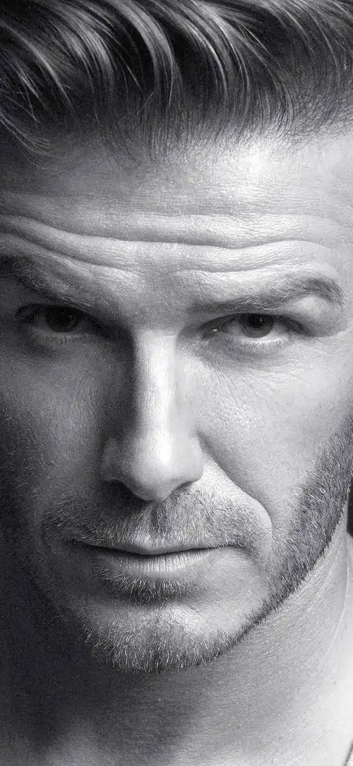英国足球巨星贝克汉姆个人黑白头像