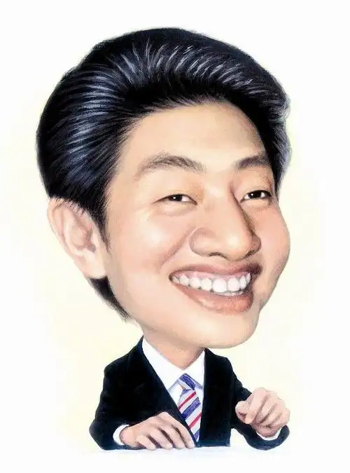 【朱自尊名人肖像漫画作品欣赏】—— 撒贝宁