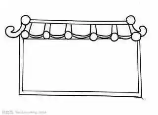新年框架简笔画