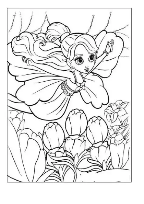 儿童简笔画涂色公主