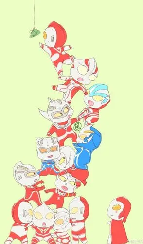 q萌系的画风,奥特曼~端午节快乐