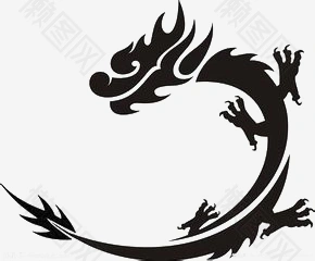 矢量古代龙图腾