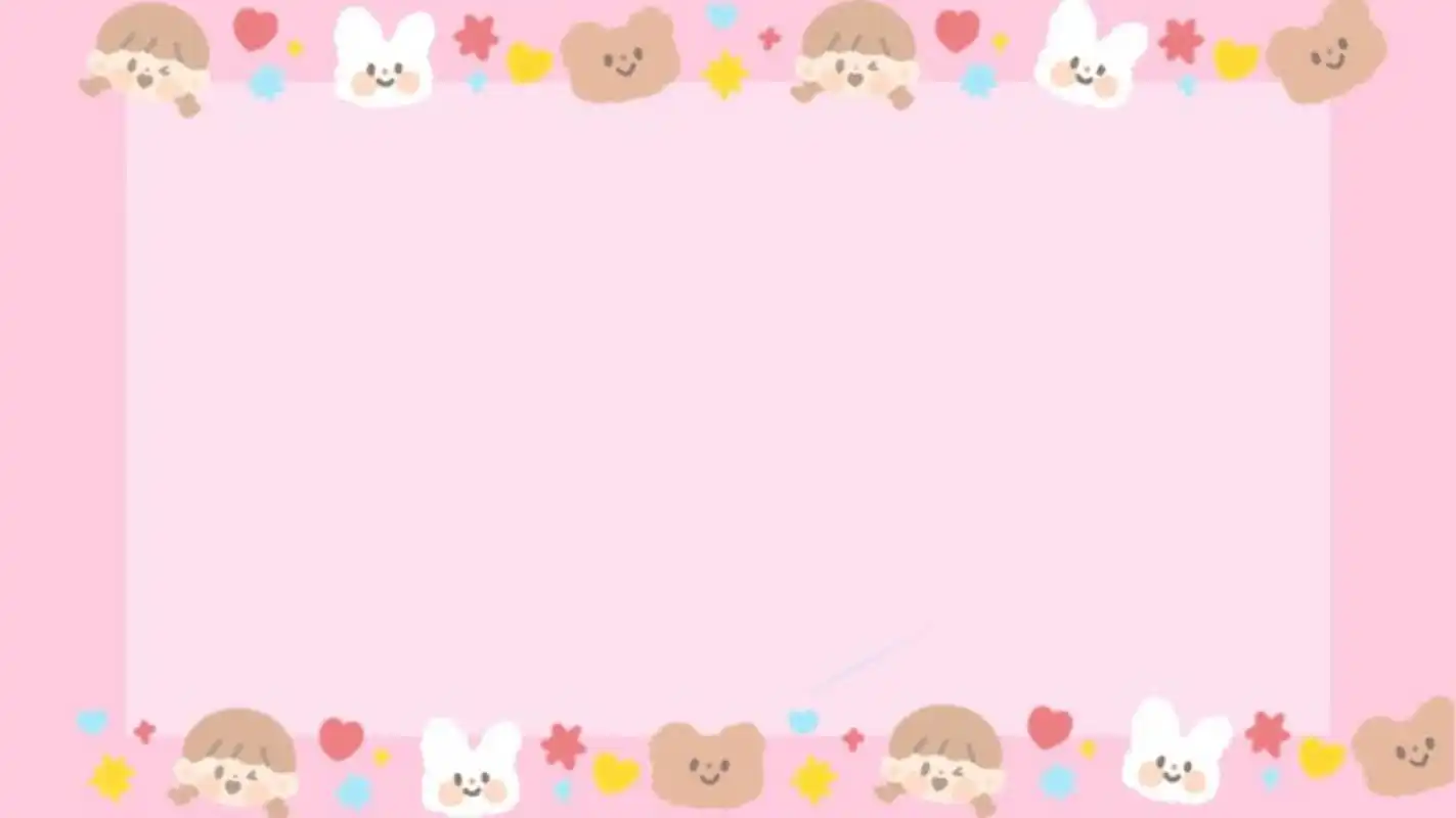 粉色可爱混搭ppt背景图