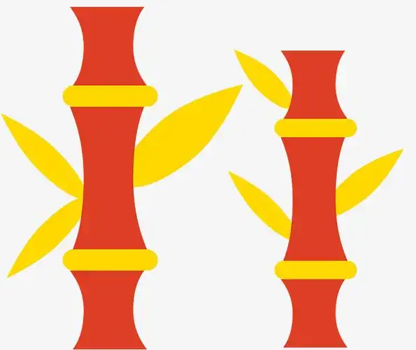图片 装饰元素 > 【png】 红色竹节矢量卡通符号