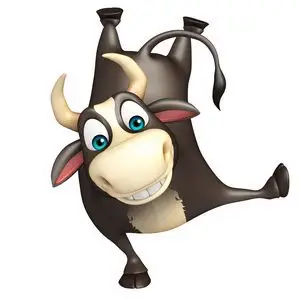 牛搞笑卡通人物照片