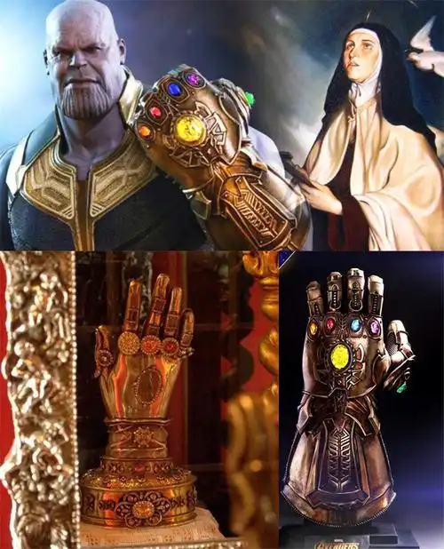 看看《复仇者联盟》电影中灭霸的武器"无限手套",然后再看看西班牙天