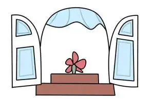 窗台晾衣服简笔画(下雨天窗户阳台简笔画) -【爱个性】