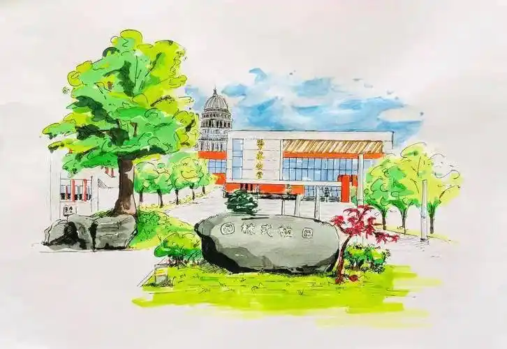 学校怎么画我美丽的校园儿童画