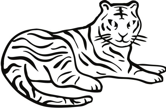 bengal tiger line art