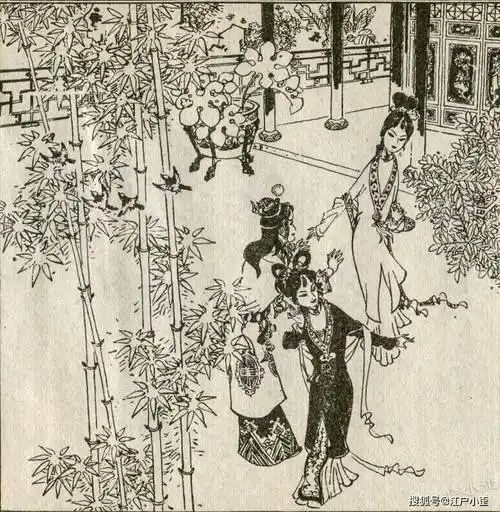 红楼梦连环画《黛玉葬花》欣赏,徐晓平绘画