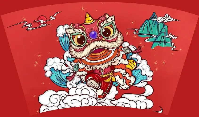 国潮醒狮-奶茶杯设计