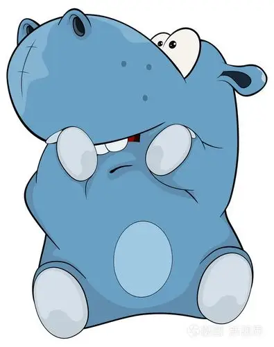 卡通小河马卡通小河马宇航员小河马.
