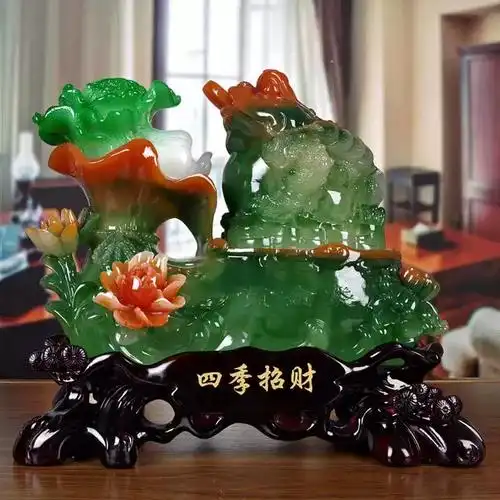 金蟾貔貅摆件招财聚财大号玉白菜工艺品店铺装饰开业礼品开店送礼